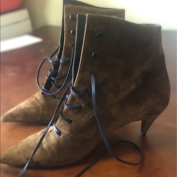 Saint Laurent Brown Suede Boots - Picture 2 of 5